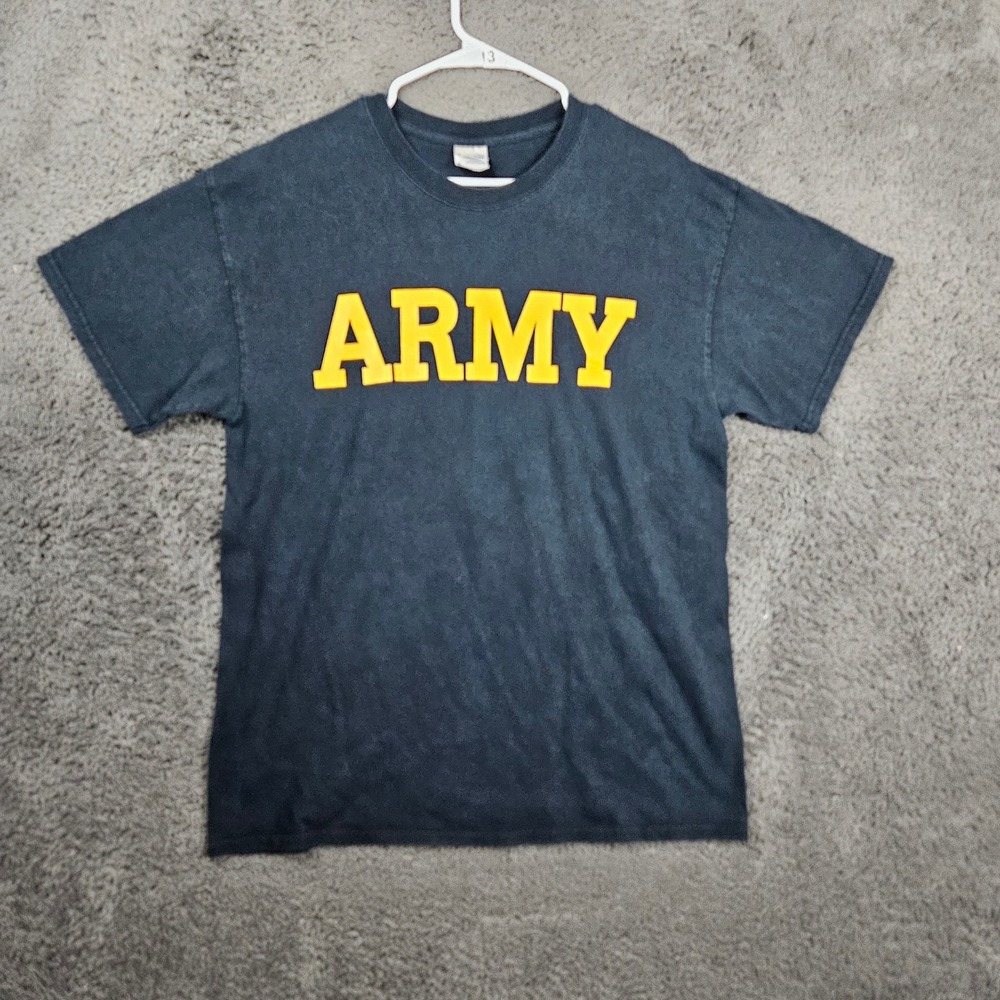 Gildan Ultra Cotton Army Graphic‎ T Shirt Men's L Military Print